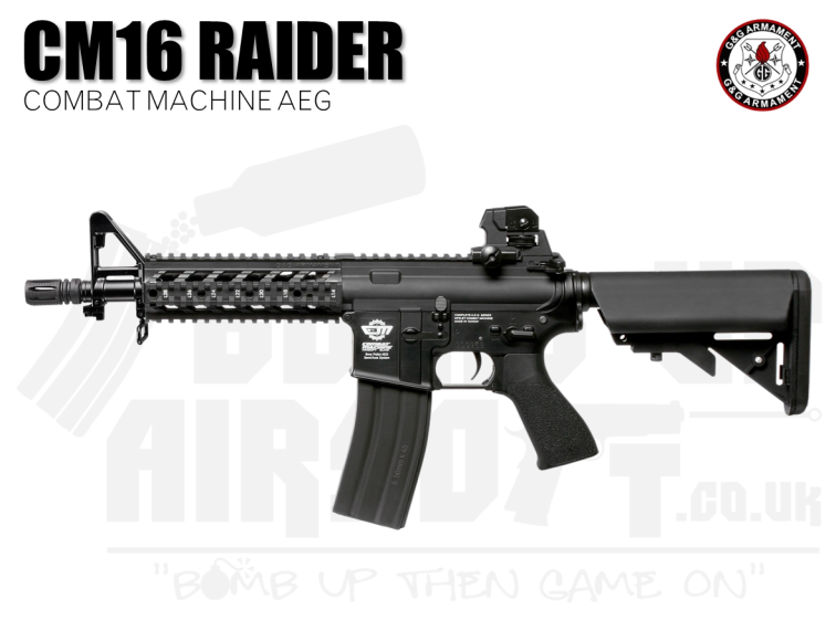 G&G CM16 Raider Combat Machine AEG Airsoft Rifle - Black