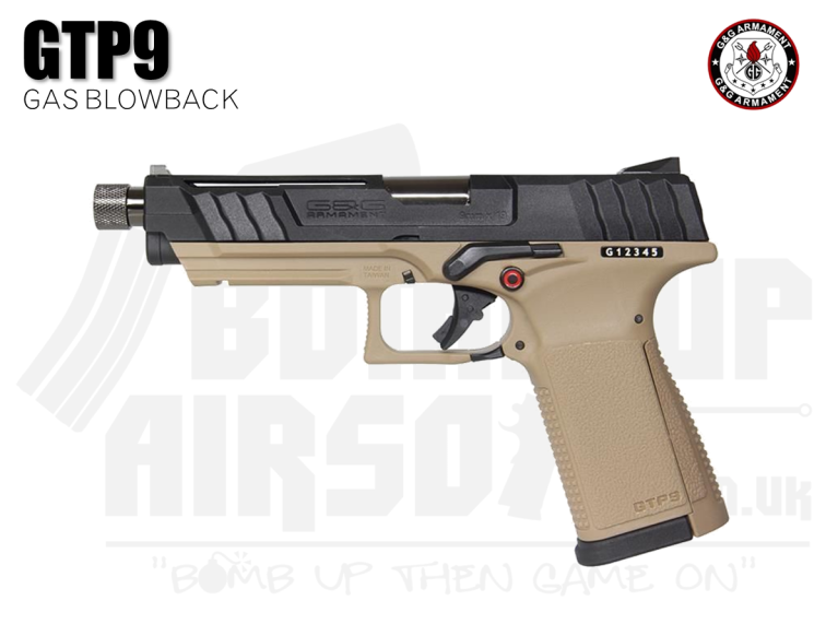 G&G GTP 9 - GBB Airsoft Pistol - Tan and Black