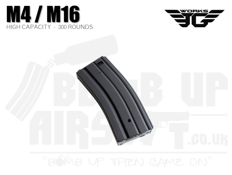 JG M4 / M16 300 Round High Cap Mag