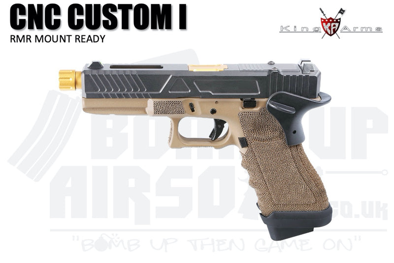 King Arms CNC RMR Mount Ready Custom I - Gas Airsoft Pistol Tan and Black