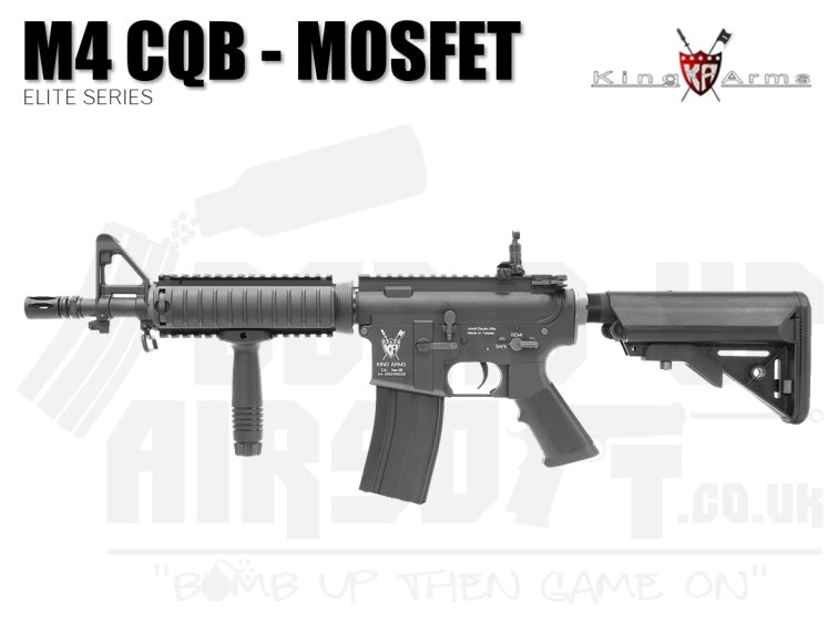 King Arms M4 CQB With MOSFET Elite - Black
