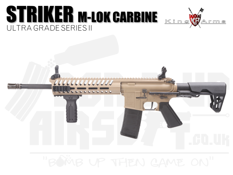 King Arms M4 Striker M-Lok Carbine Ultra Grade II - Dark Earth Airsoft Rifle