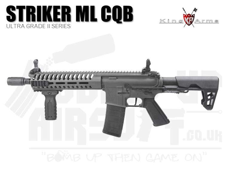 King Arms M4 Striker M-Lok CQB Ultra Grade II - Grey Airsoft Rifle