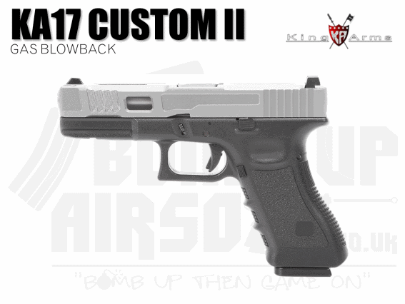 King Arms KA17 Custom II - Black/Silver - Gas Airsoft Pistol