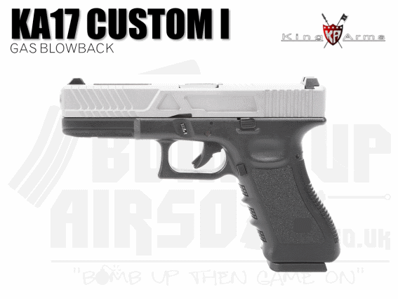 King Arms KA17 Custom I - Black/Silver - Gas Airsoft Pistol