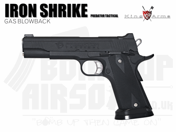 King Arms Predator Tactical Iron Shrike - Gas Airsoft Pistol