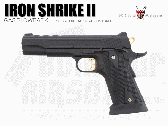 King Arms Predator Tactical Iron Shrike II Custom I - Gas Airsoft Pistol