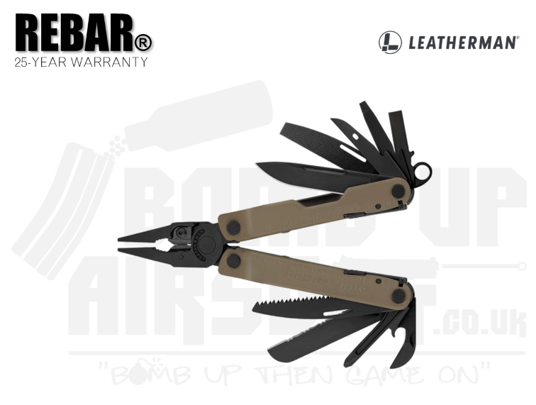 Leatherman REBAR® Multi-Tool With Nylon Sheath - Tan & Black