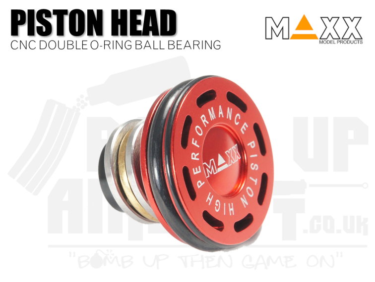 MAXX Model CNC Aluminium Double O-Ring Ball Bearing AEG Piston Head