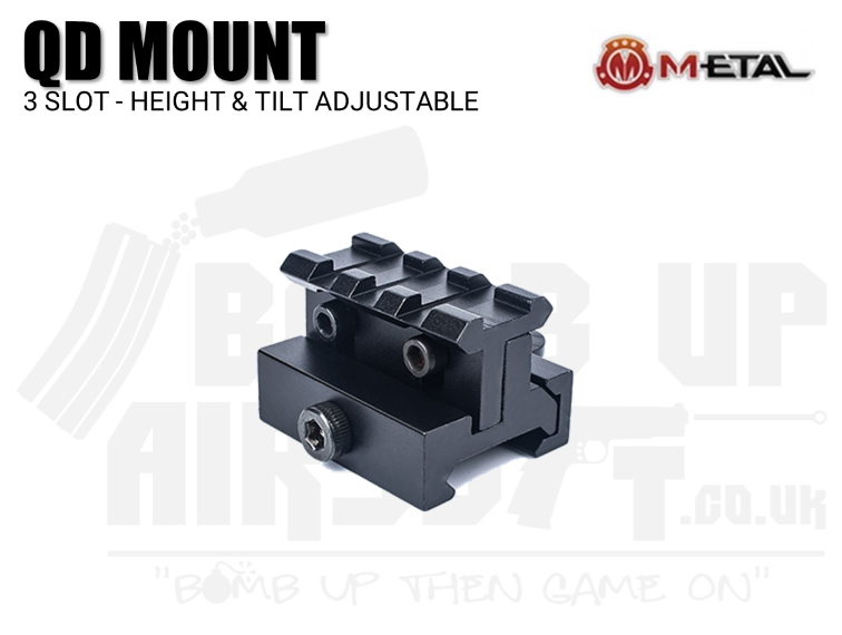 M-Etal 3 Slot QD Mount with Height and Tilt Adjustments