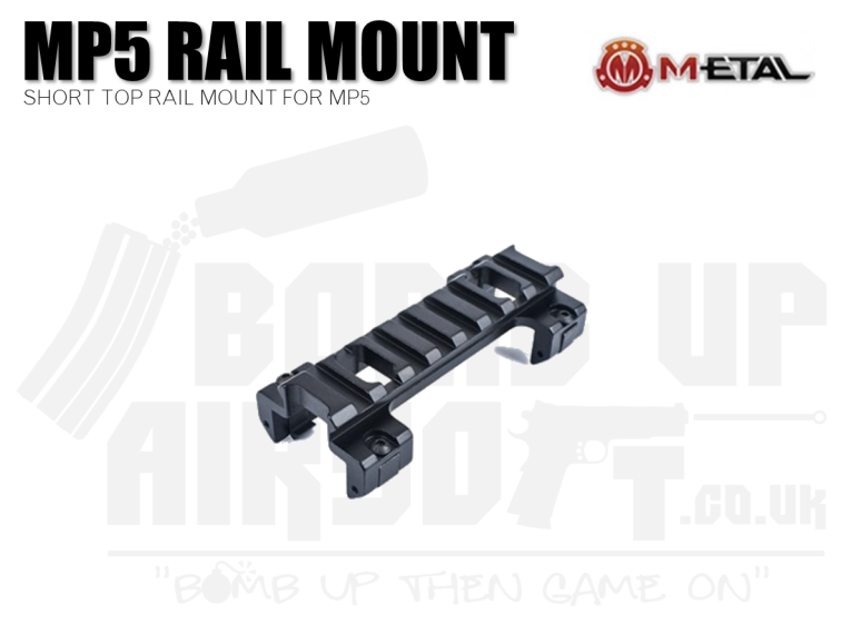 M-Etal Short MP5 Top Rail for Sights and Scopes