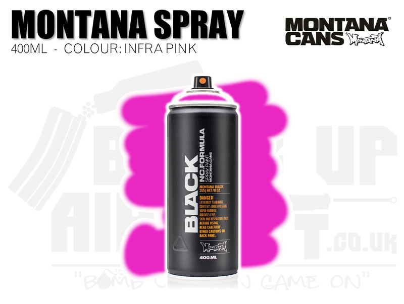 Montana BLACK Spray Paint 400ml Infra Pink