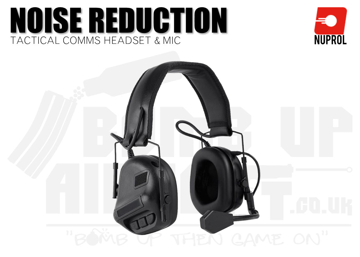 Nuprol Tactical Comms Headset NR - Black