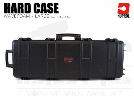 Nuprol Large Hard Case (Wave Foam) - Black