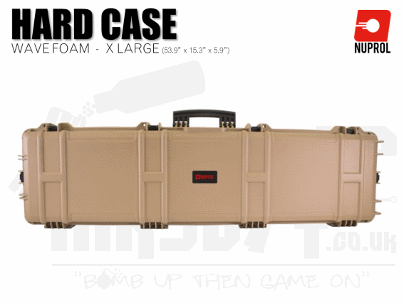 Nuprol Extra Large Hard Case (Wave Foam) - Tan