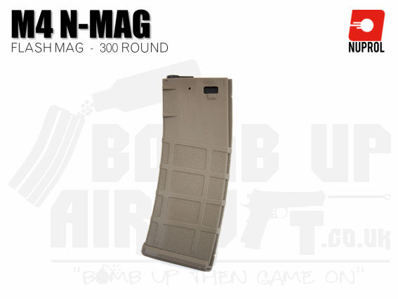 Nuprol M4 N-Mag Flash Mag 300 Rds - Tan