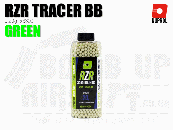 Nuprol RZR Precision Tracer BB's 0.20g Green