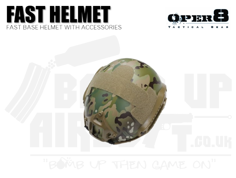 Oper8 Fast Base Helmet with Accessories - Multicam
