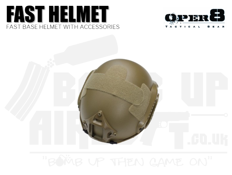 Oper8 Fast Base Helmet with Accessories - Tan