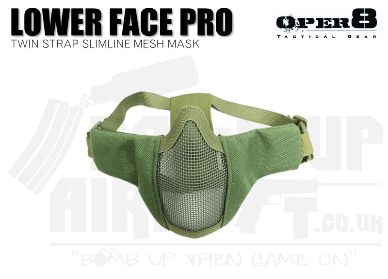 Oper8 Mesh Face Mask - Twin Strap - OD Green