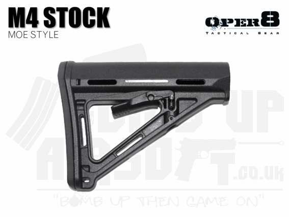 Oper8 MOE Style M4/M16 Stock - Black