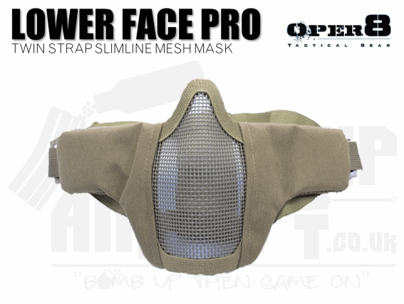 Oper8 Mesh Face Mask - Twin Strap - Tan