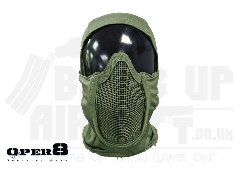 Oper8 Raptor Balaclava Mask With Mouth Protection - OD Green