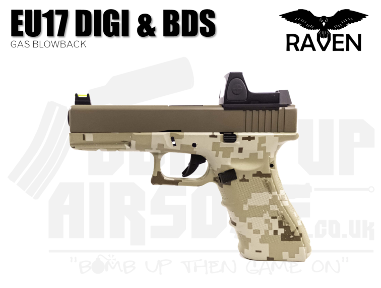 Raven EU17 With BDS GBB Airsoft Pistol - Digi Desert / Tan
