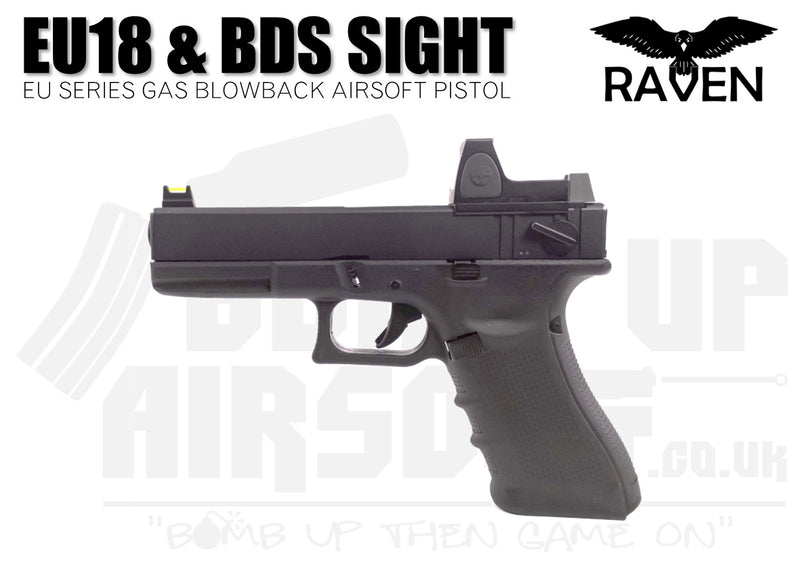Raven EU18 With BDS GBB Airsoft Pistol - Black