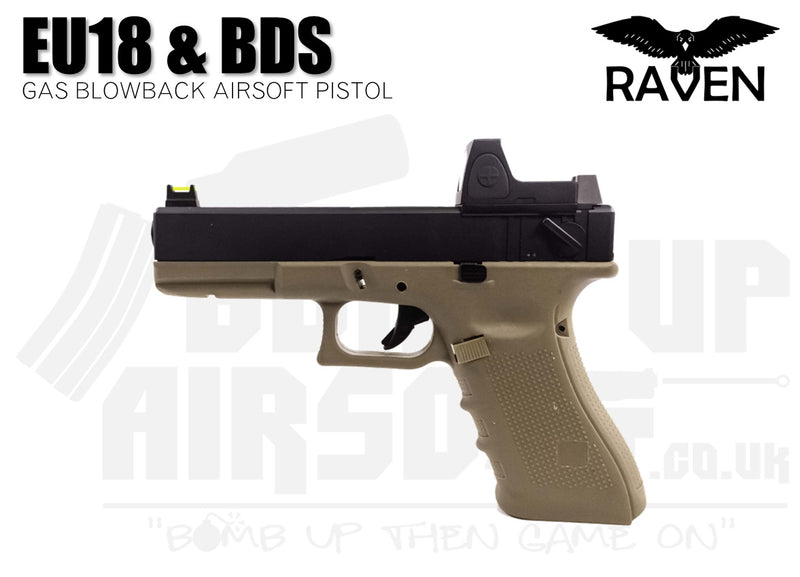 Raven EU18 With BDS GBB Airsoft Pistol - Tan