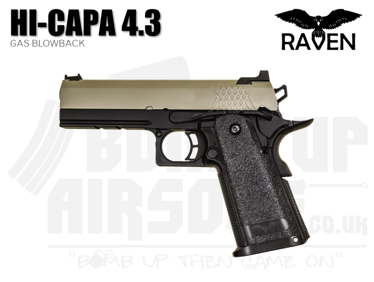 Raven Hi-Capa 4.3 GBB Airsoft Pistol - Black and Tan