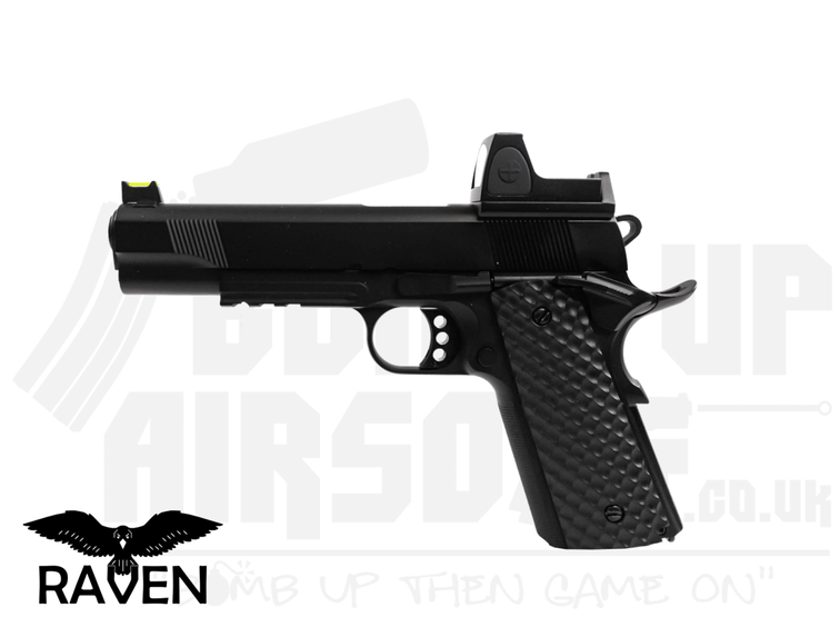 Raven 1911 MEU Railed + BDS GBB Airsoft Pistol