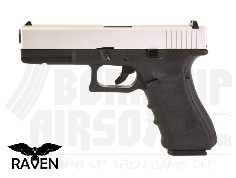 Raven EU17 GBB Airsoft Pistol - Black/Silver