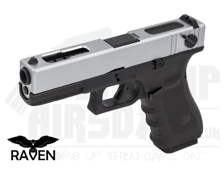 Raven EU18 GBB Airsoft Pistol - Black/Silver