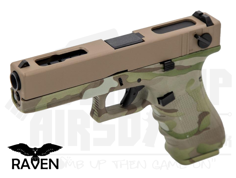 Raven EU18 GBB Airsoft Pistol - Camo/Tan