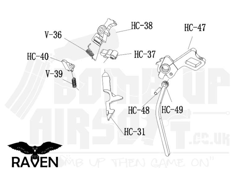 Raven Hi-Capa Hammer Set - Silver