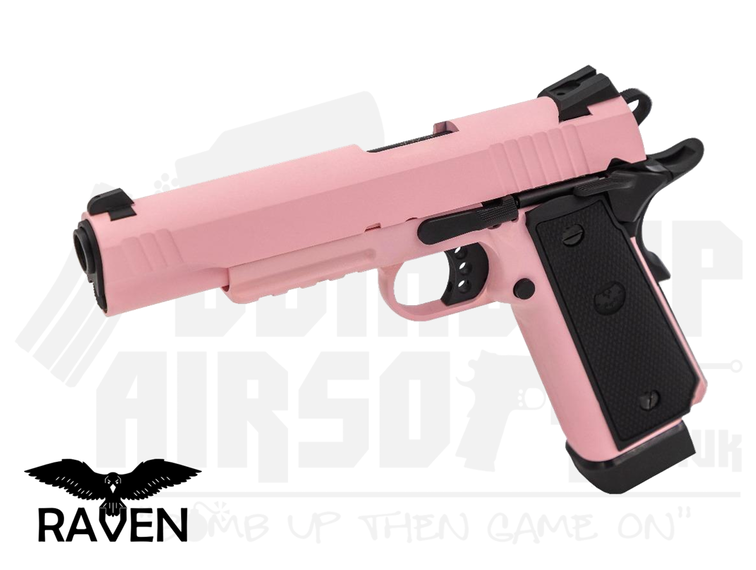 Raven Hi-Capa R14 Railed GBB Airsoft Pistol - Pink