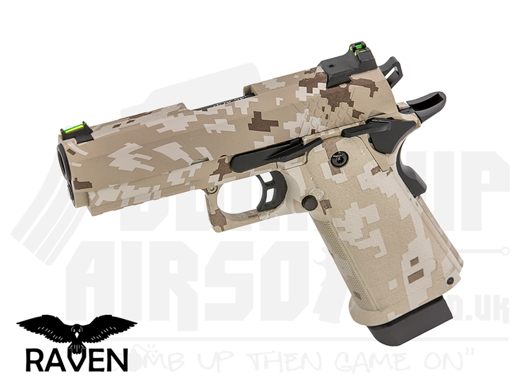 Raven Hydro Hi-Capa 3.8 Pro GBB Airsoft Pistol - Digi Desert