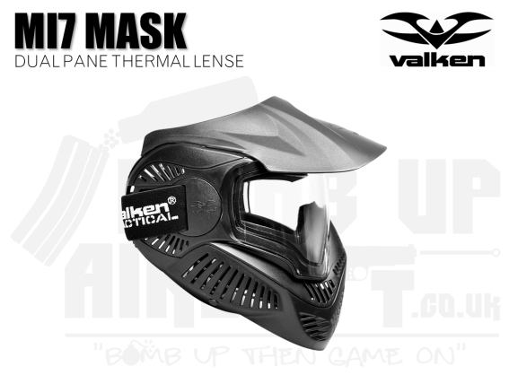 Valken MI-7 Goggle/Mask with Dual Pane Thermal Lens - Black
