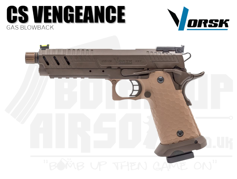Vorsk CS Hi-Capa Vengeance GBB Airsoft Pistol - Tan/Bronze