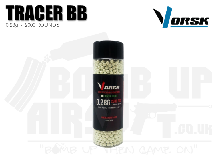 Vorsk Green Tracer BB's 0.28g - 2000 Rounds