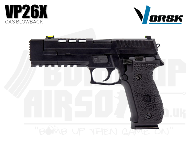 Vorsk VP26X GBB Airsoft Pistol - Black