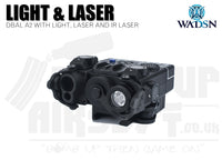 WADSN DBAL-A2 Flashlight and Red/IR Laser - Black