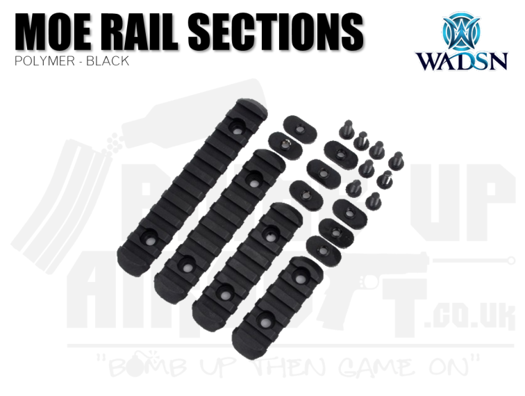 WADSN Polymer MOE Rail Sections - Black