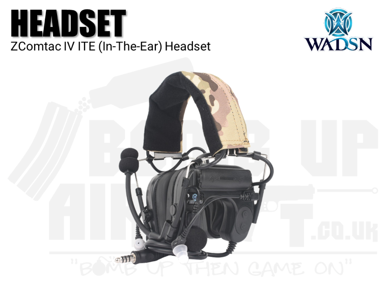 Wadsn ZComtac IV ITE (In-The-Ear) Headset – Black