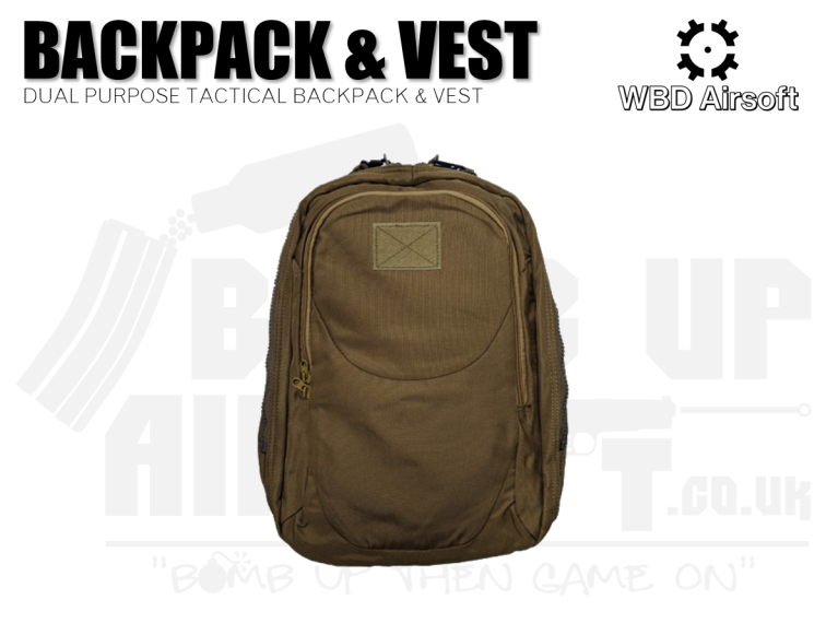 WBD Dual-Purpose Tactical Backpack and Vest - Tan