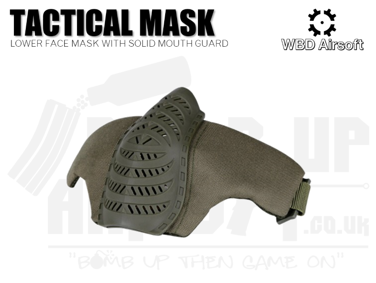 WBD Tactical Mask with Solid Mouth Guard - OD Green