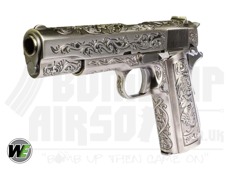 WE 1911 "Mehico Druglord" - Silver GBB Airsoft Pistol