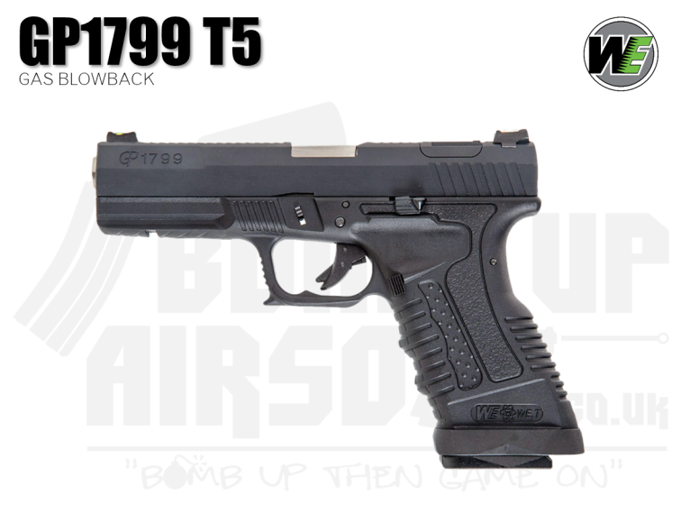 WE GP1799 GBB Pistol (T5 - Black - Silver Barrel - Metal Slide)