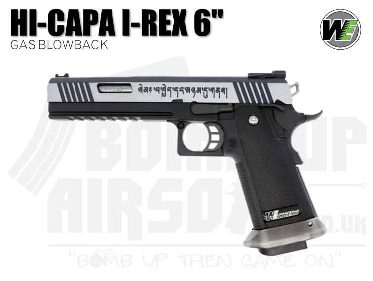WE Hi-Capa I-Rex 6 Silver Barrel - GBB Airsoft Pistol